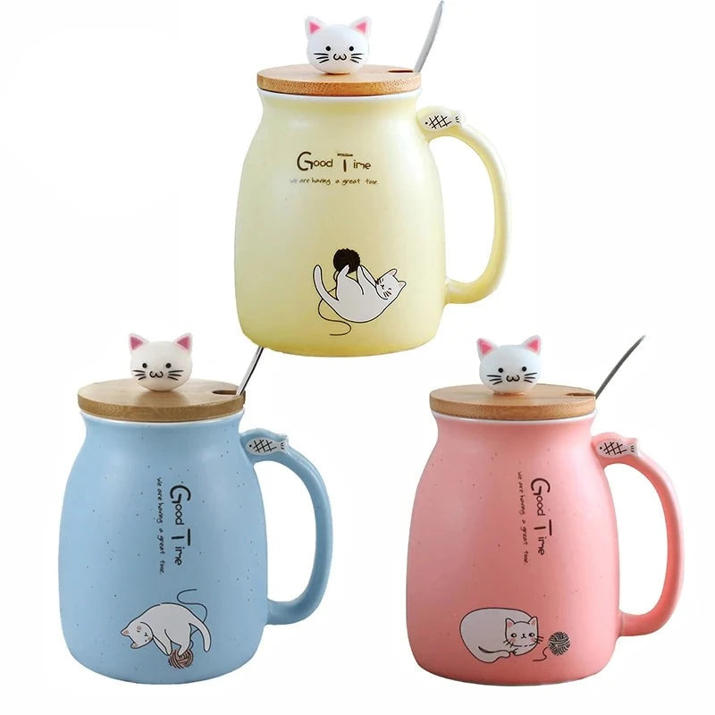 kitten coffee ceramic mugs