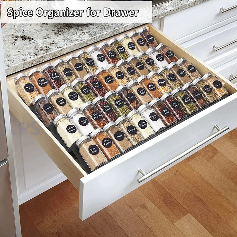 Expandable Spice Drawer Storage Rack