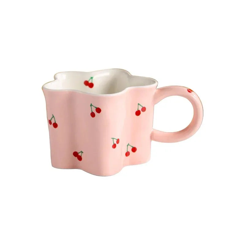 Hand-Painted Cherry Mug