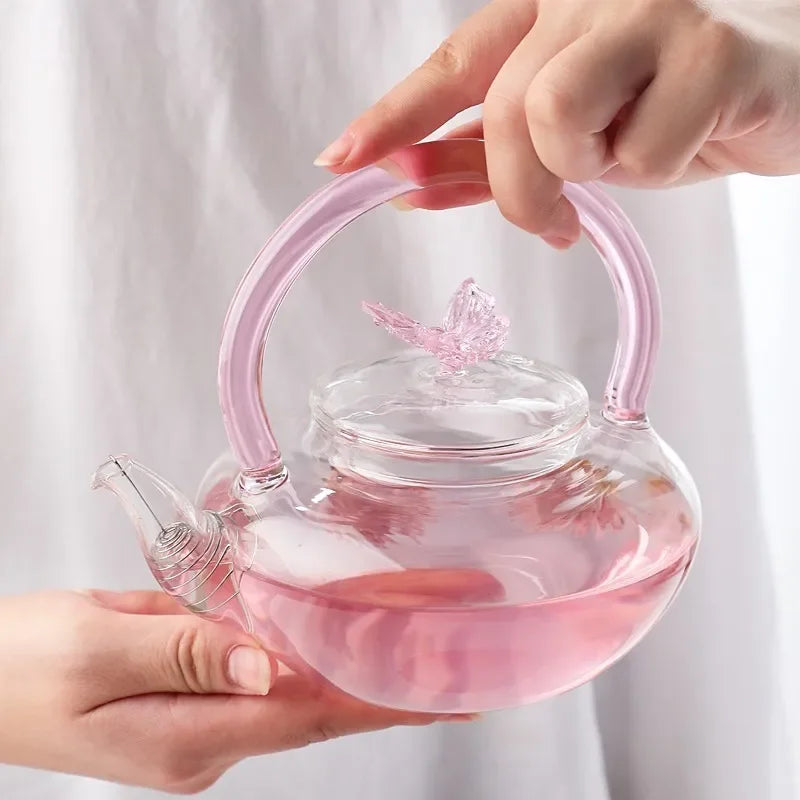 Pink Butterfly Tea Pot