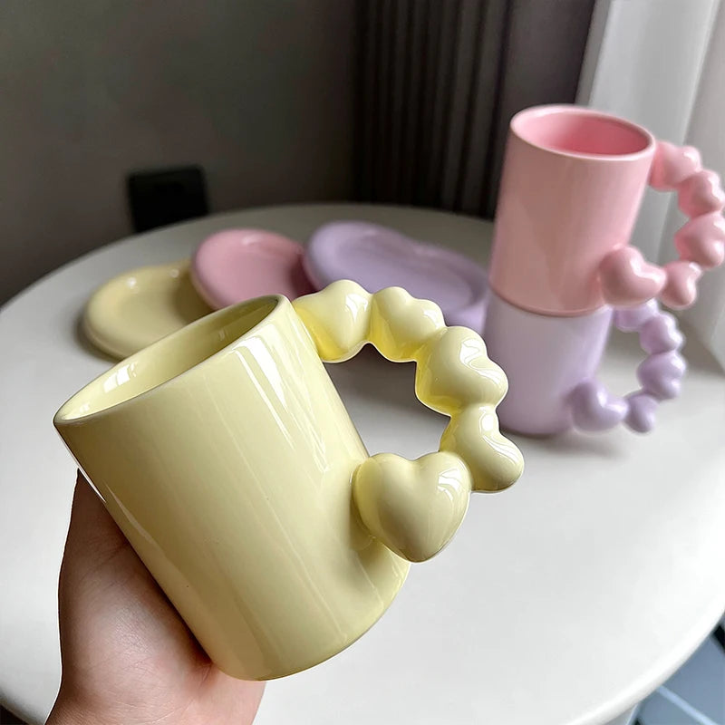 Heart-shaped Ceramics Mug