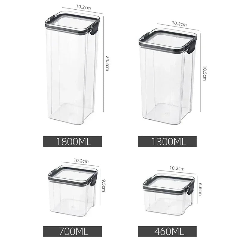 Square Plastic Food Storage Containers