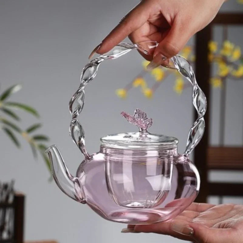 Pink Butterfly Tea Pot