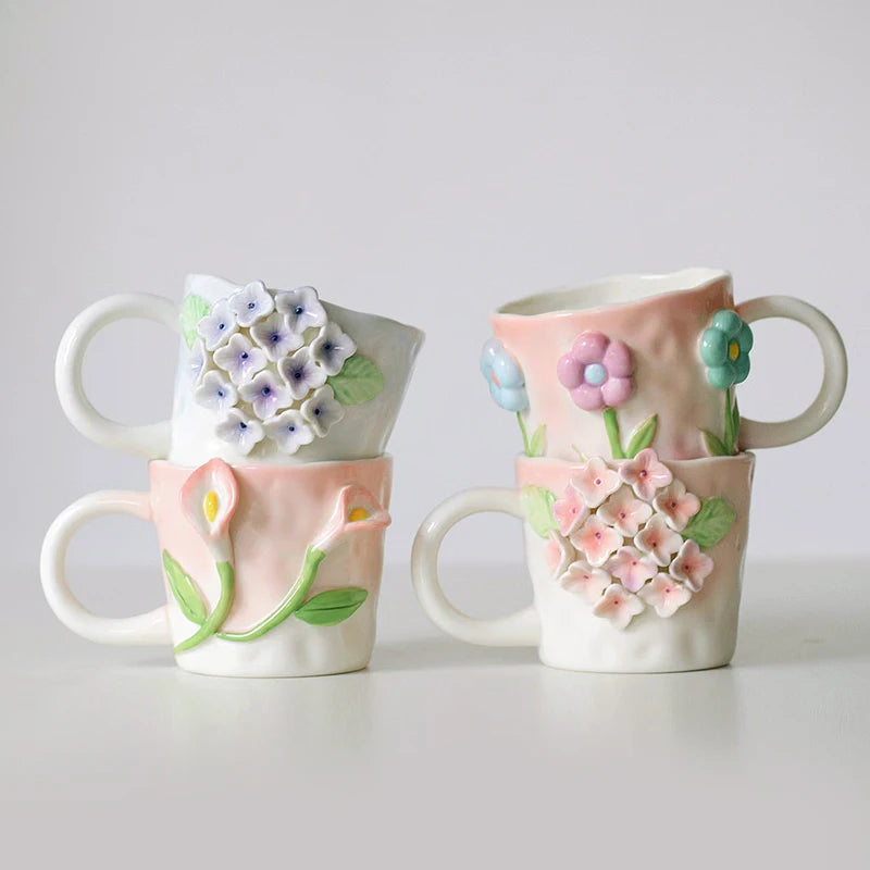 Handmade Flower Mug