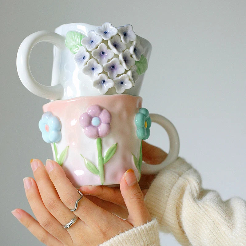 Handmade Flower Mug