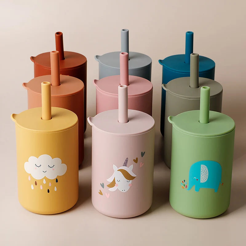 Baby feeding silicone cup