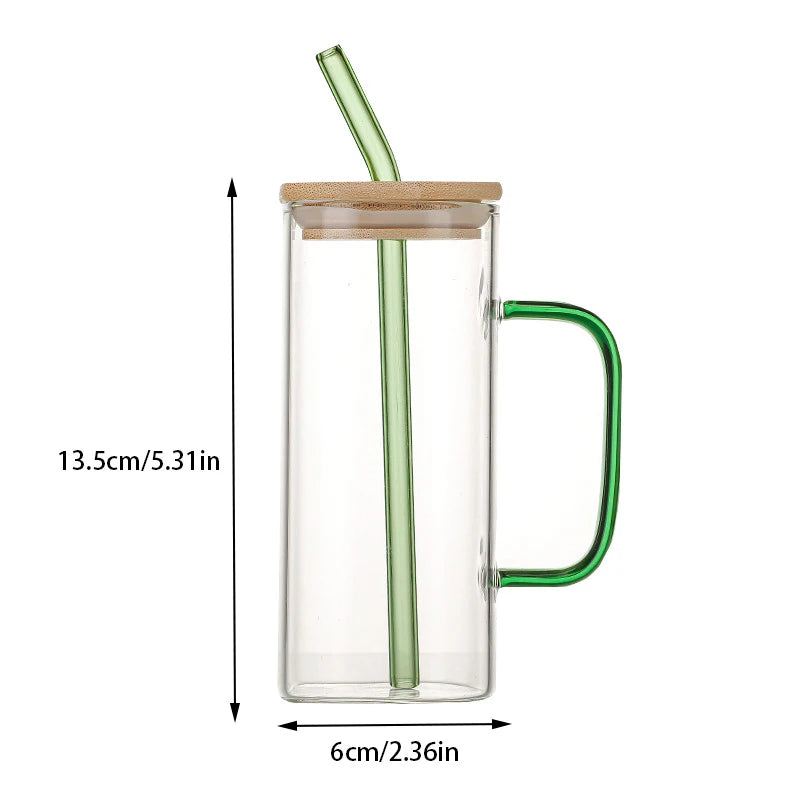 Square Mug With Lid And Straw