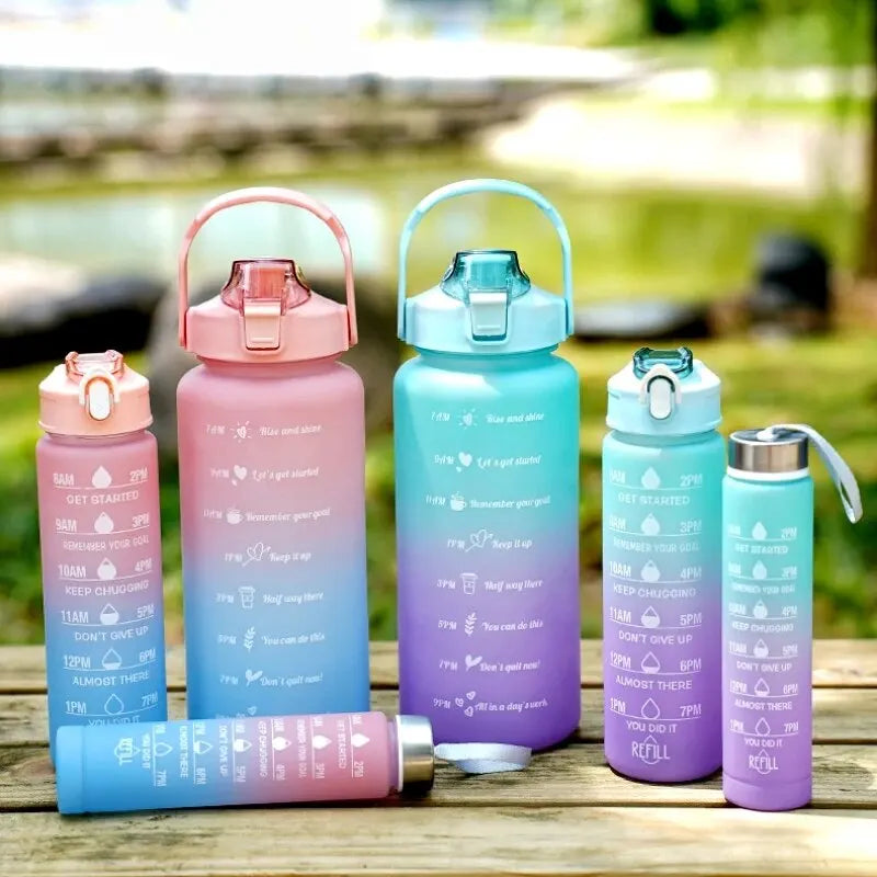 Gradient Water Bottles Set