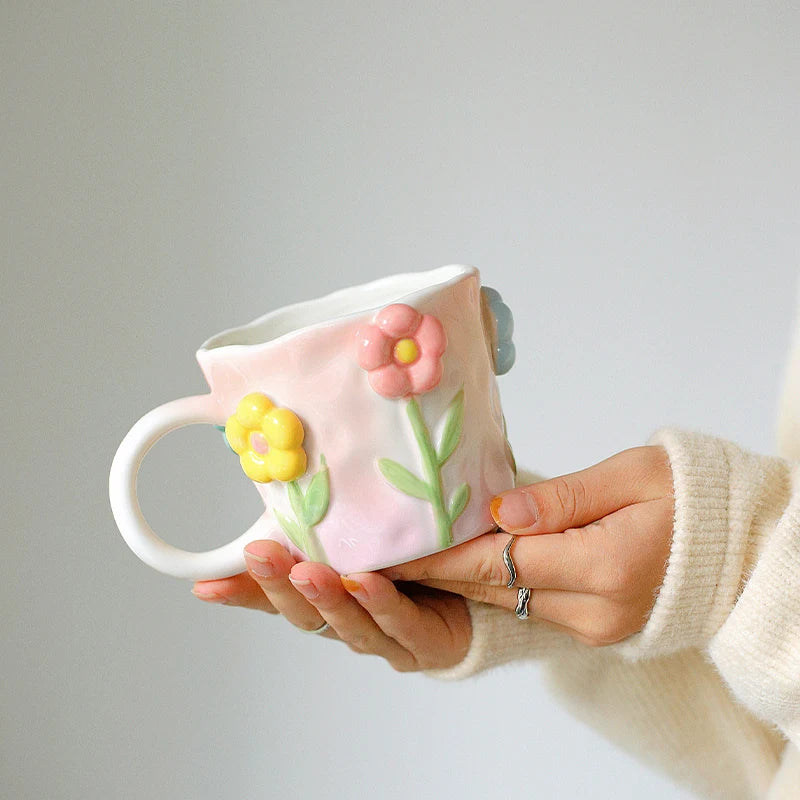 Handmade Flower Mug