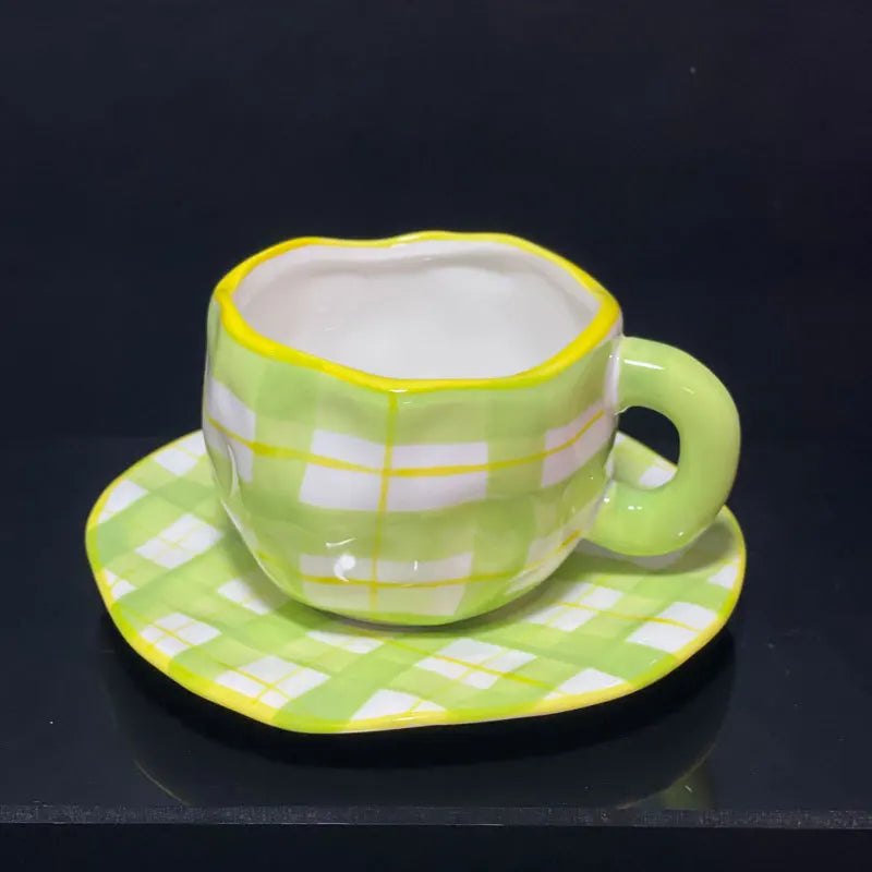 Cloud Handmade Mug with Saucer