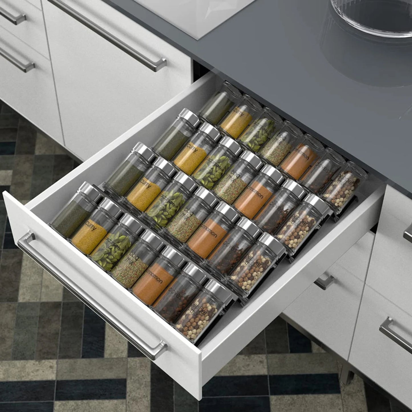 Acrylic Drawer Spice Rack