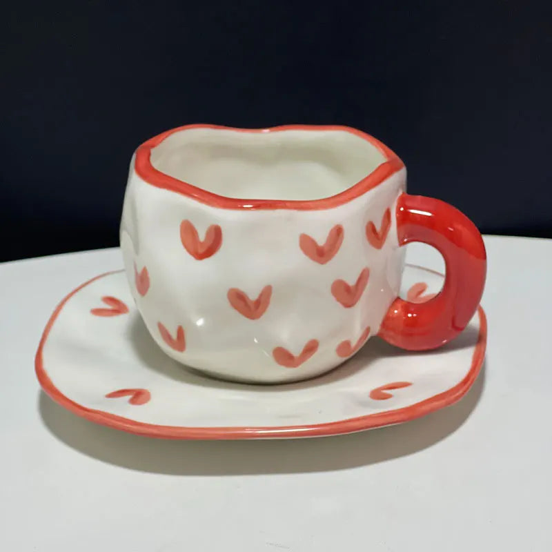 Cloud Handmade Mug with Saucer