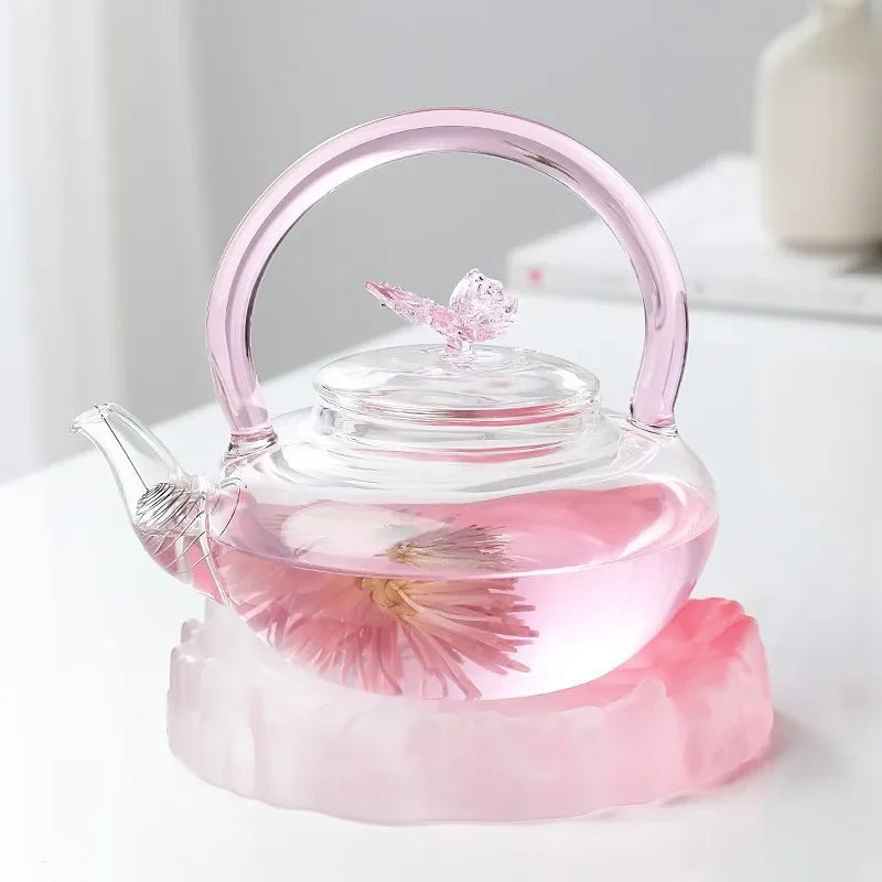 Pink Butterfly Tea Pot