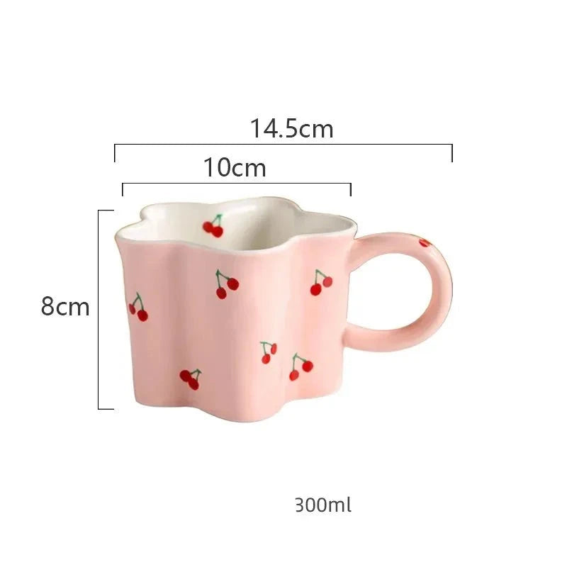 Hand-Painted Cherry Mug