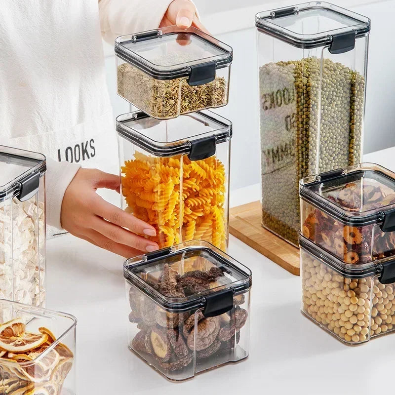 Square Plastic Food Storage Containers