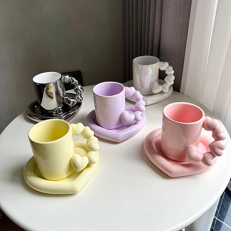 Heart-shaped Ceramics Mug