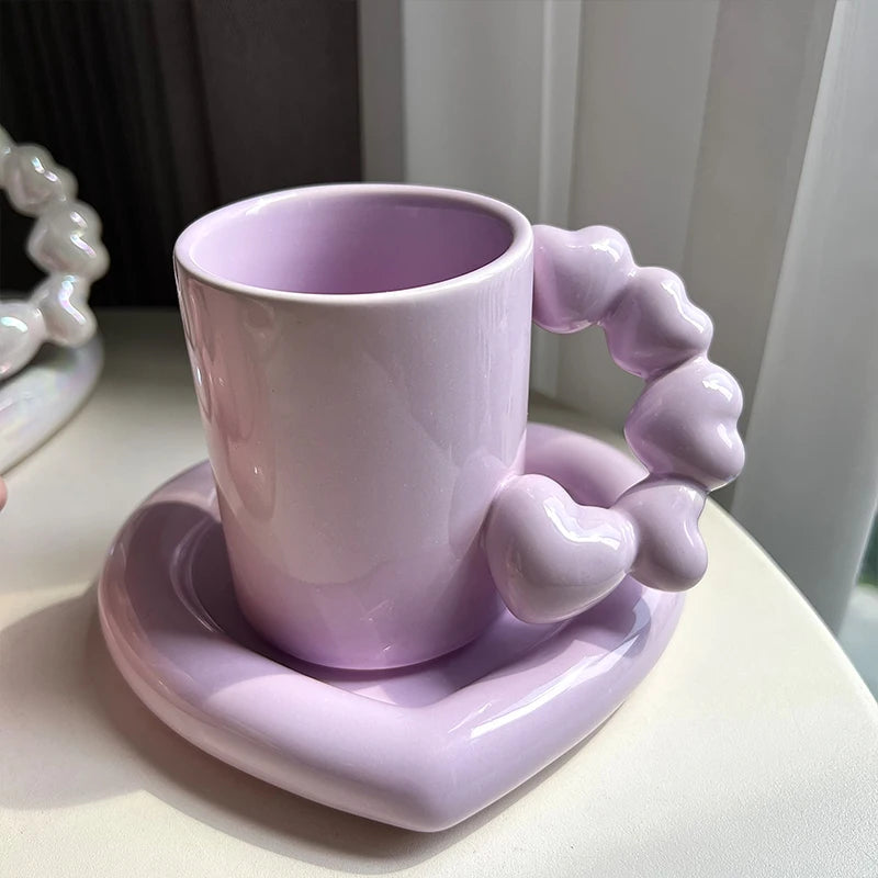 Heart-shaped Ceramics Mug