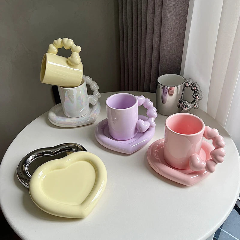 Heart-shaped Ceramics Mug